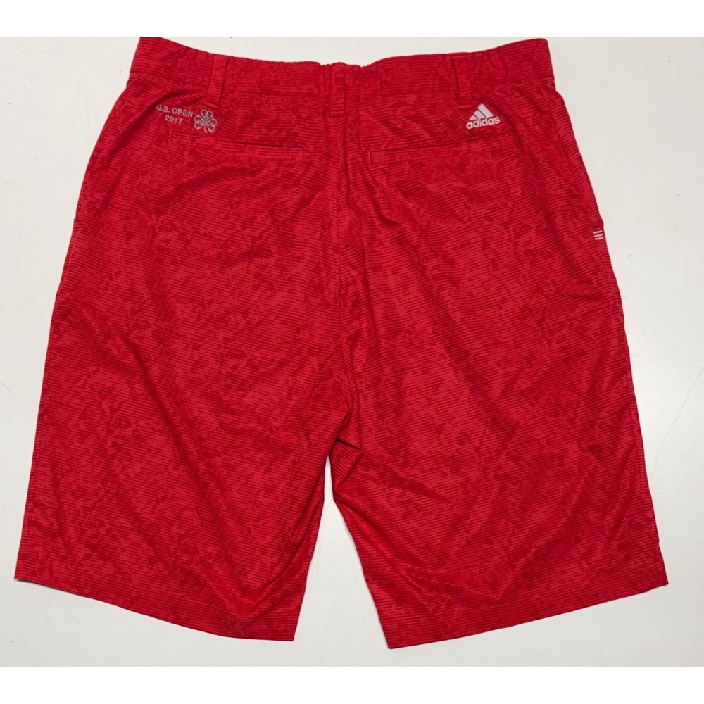 Adidas Mens US Open 2017 Golf Shorts Red Camo Stripe Erin Hills Size 33 - Picture 3 of 4